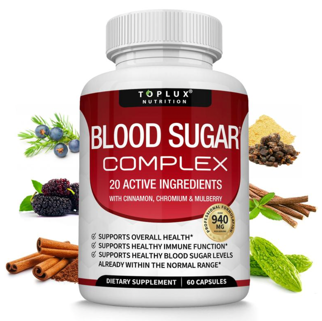 Blood Sugar Complex 20 Vitamins & Minerals Support Overall Health