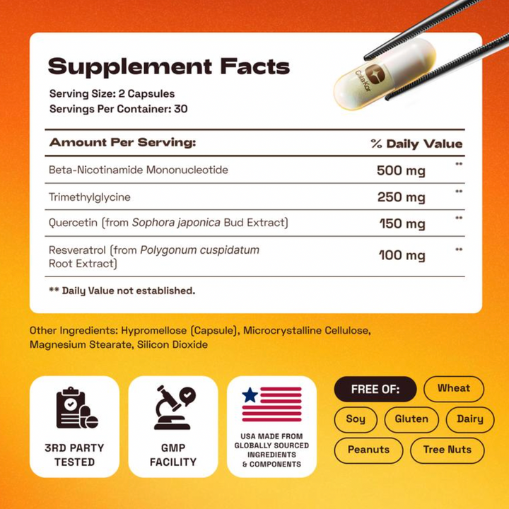NMN NAD+ Support – 4-in-1 Longevity Formula