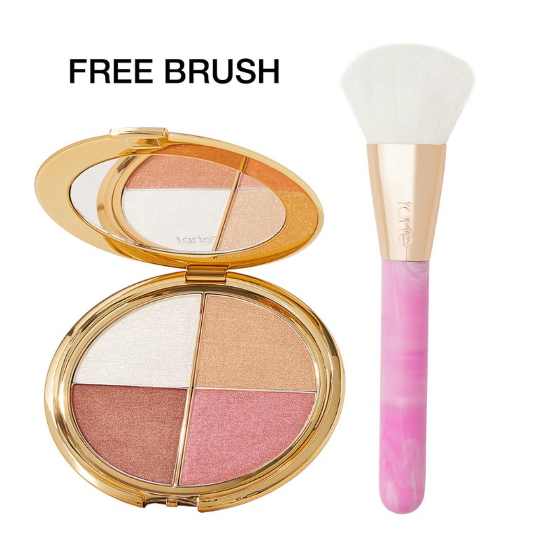 Glow Highlighter Palette (4-in-1) + Free Brush 🎁