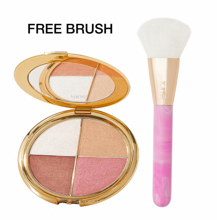 Glow Highlighter Palette (4-in-1) + Free Brush 🎁